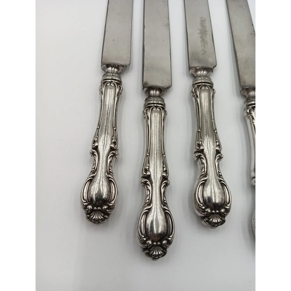 4 Wallace Silver PlateJOAN Pattern  ‎ Silverplate Flatware 1896 Knives